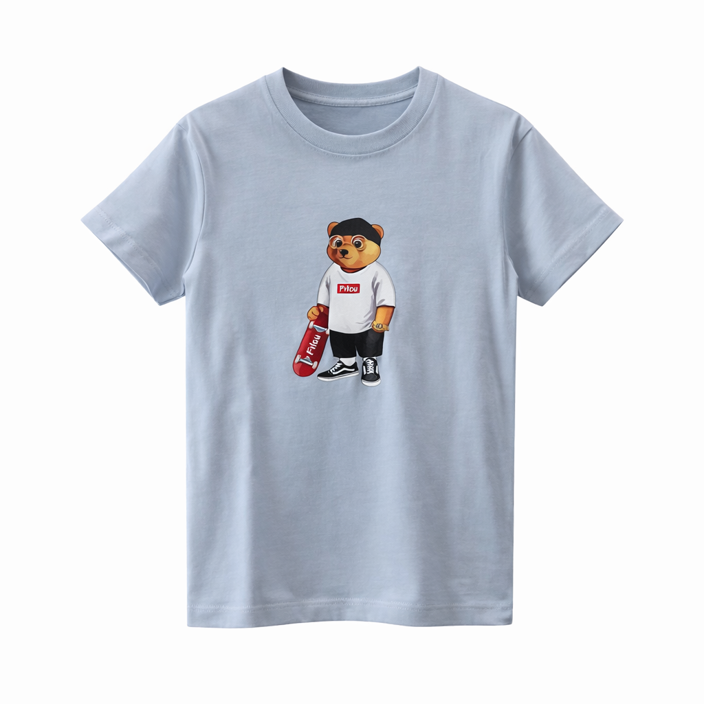 BARON FILOU - TSHIRT BEAR MID BLUE