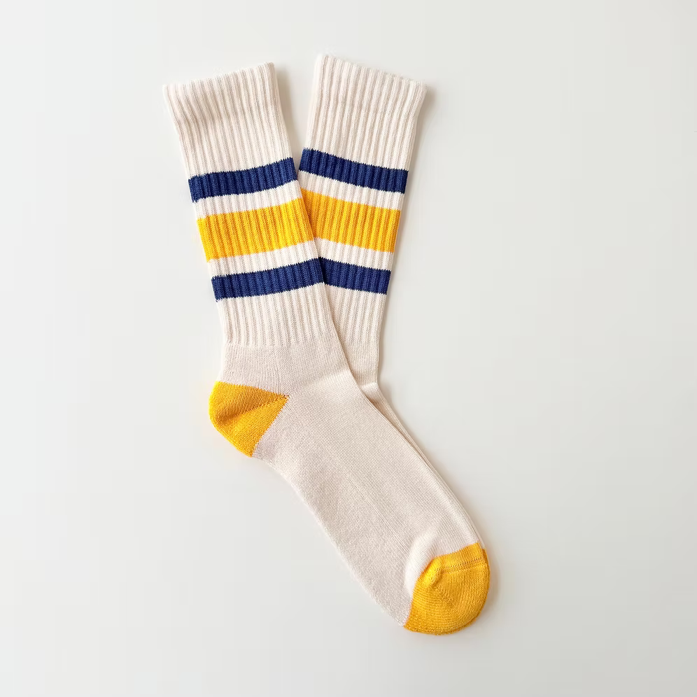 HERITAGE 9.1 - VENICE BEACH NEW NATURAL YELLOW & NAVY STRIPES