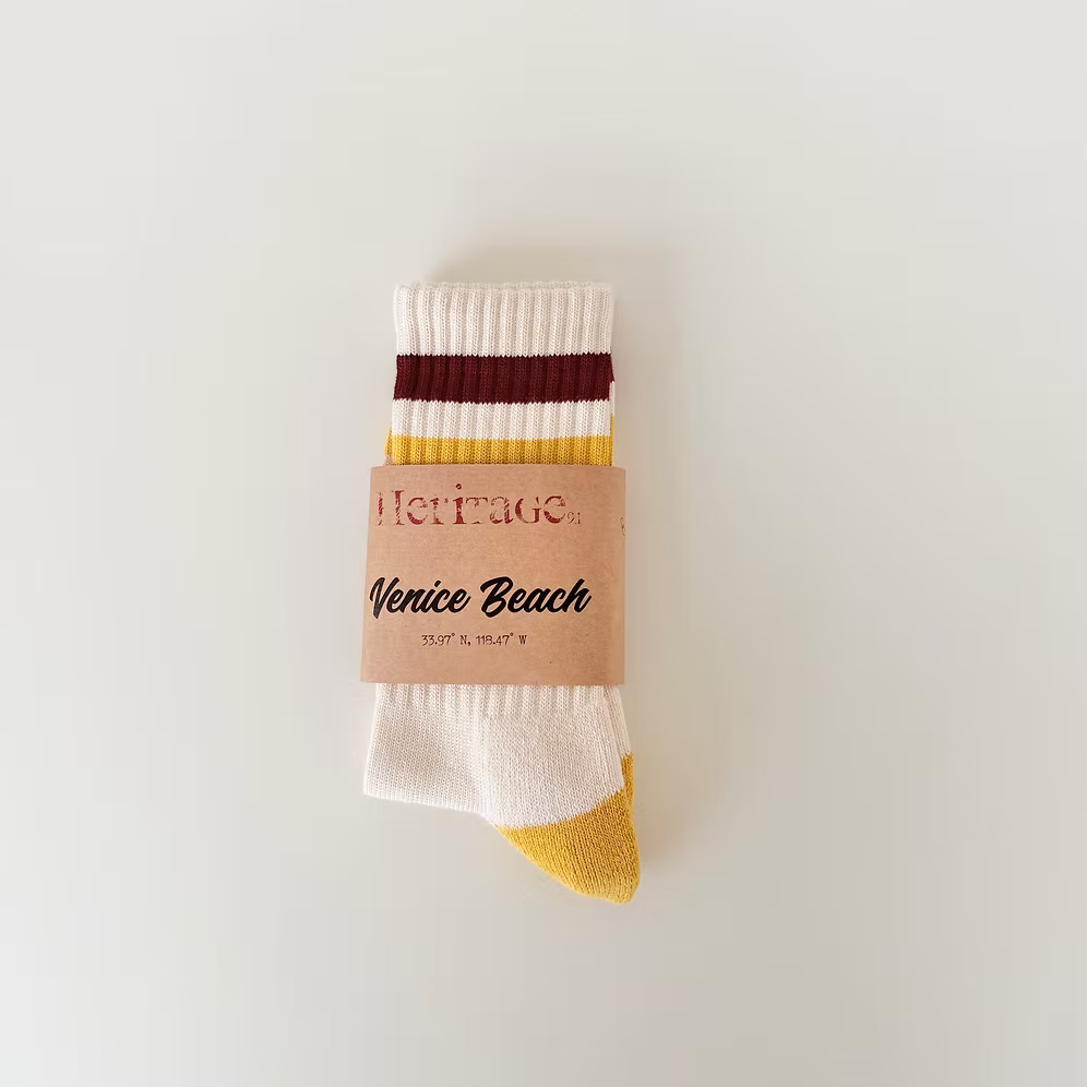 HERITAGE 9.1 - VENICE BEACH NEW NATURAL BORDEAUX  & CORN STRIPES