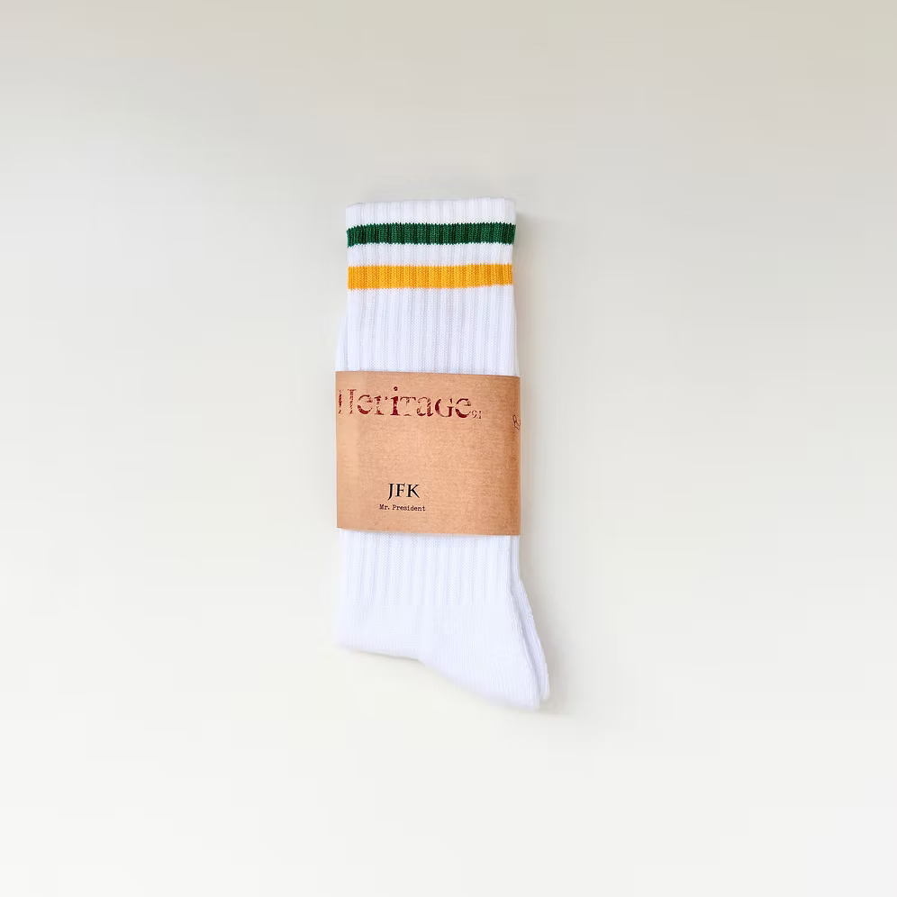 HERITAGE 9.1 - MR.PRESIDENT NEW WHITE YELLOW &  GREEN STRIPES