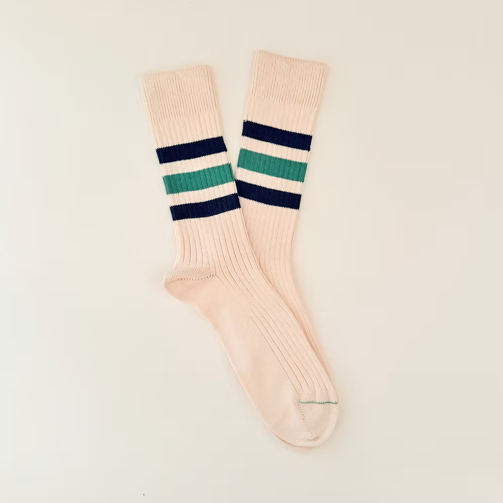 HERITAGE 9.1 - VINTAGE 1980 NEW NATURAL NAVY & MINT STRIPES