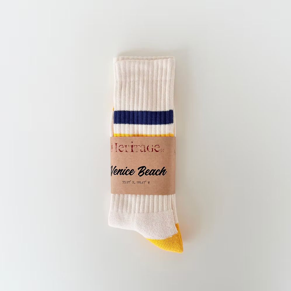 HERITAGE 9.1 - VENICE BEACH NEW NATURAL YELLOW & NAVY STRIPES