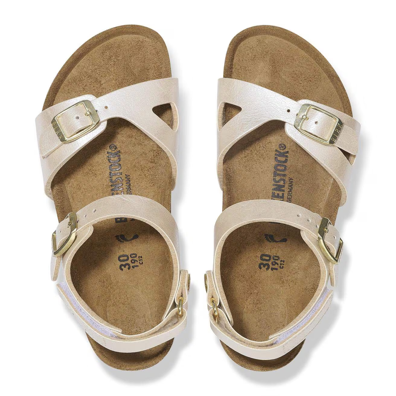 BIRKENSTOCK - RIO KIDS GRACEFUL PEAR WHITE