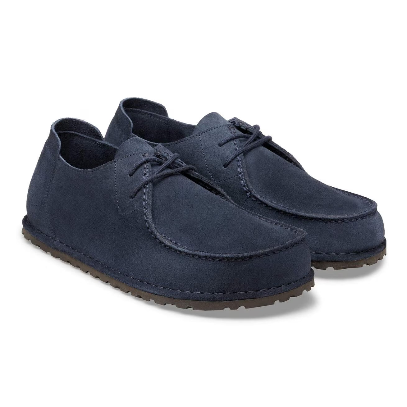 BIRKENSTOCK - UTTI LACE PELLE SCAMOSCIATA NEW NAVY NARROW FIT