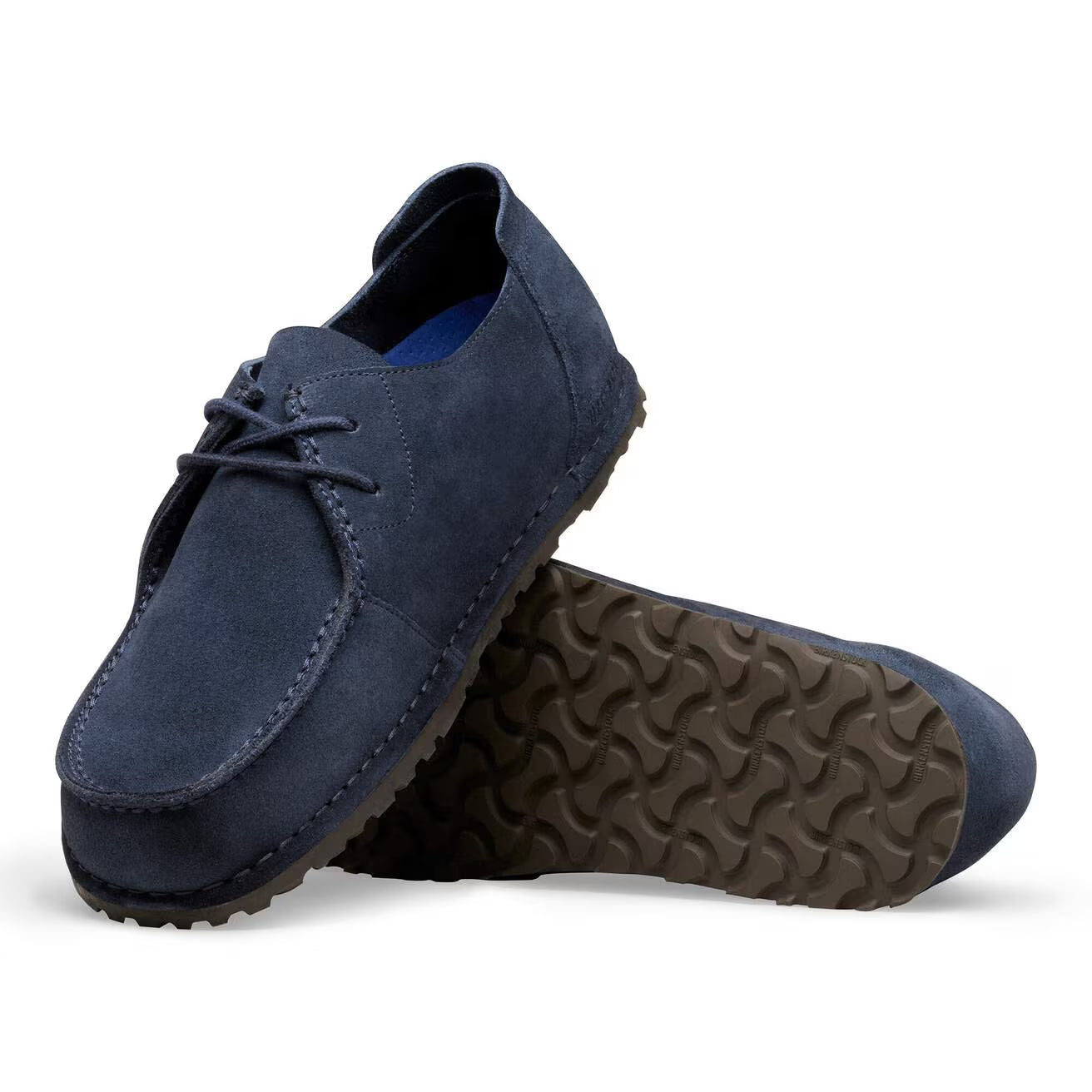 BIRKENSTOCK - UTTI LACE PELLE SCAMOSCIATA NEW NAVY NARROW FIT