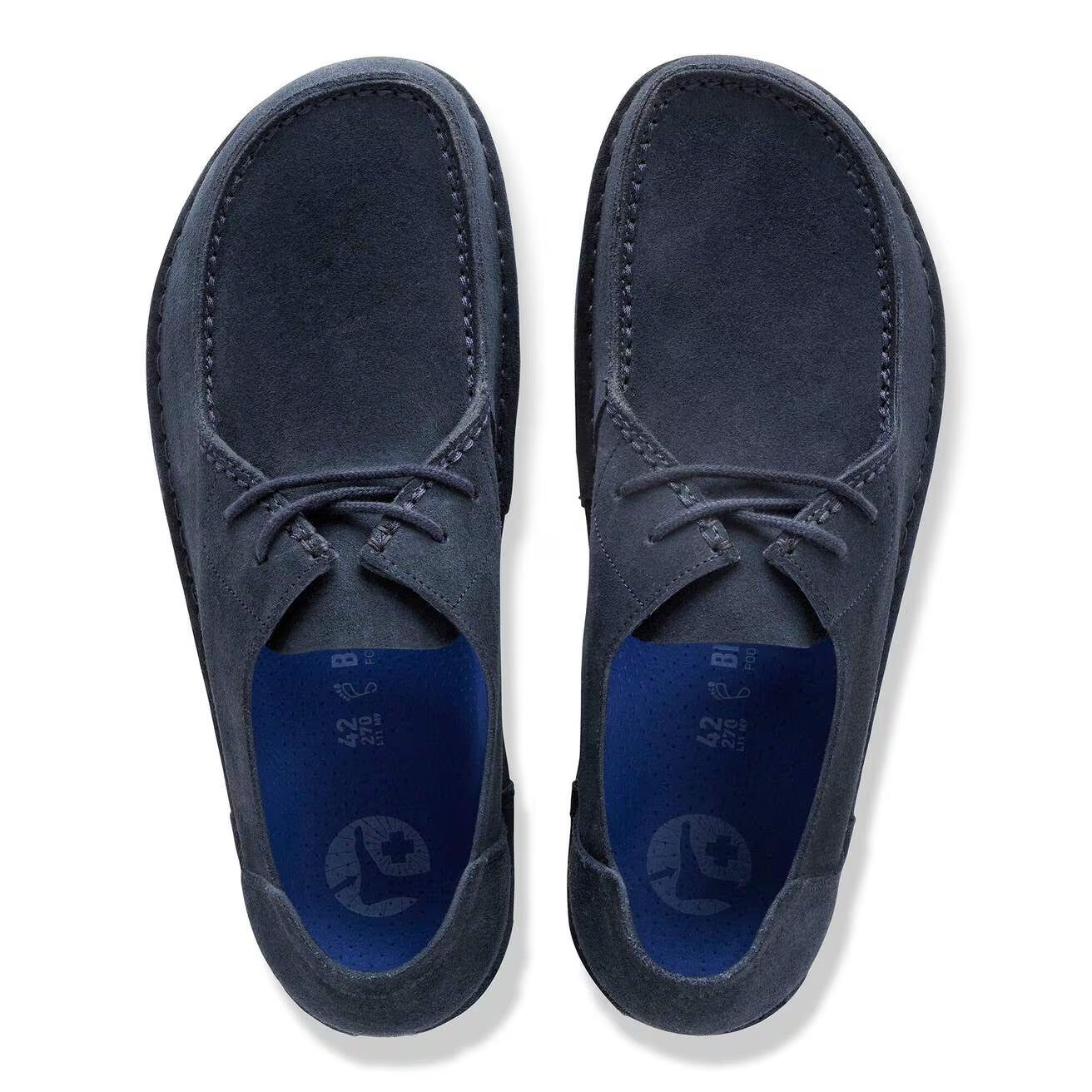 BIRKENSTOCK - UTTI LACE PELLE SCAMOSCIATA NEW NAVY REGULAR FIT