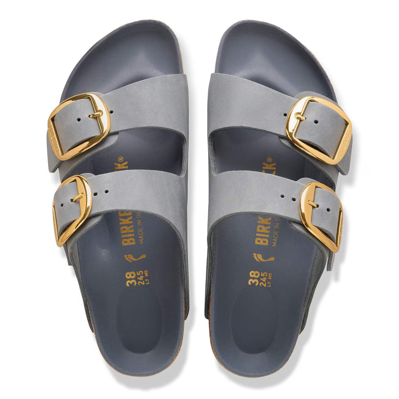 BIRKENSTOCK - ARIZONA BIG BUCKLE PELLE OLIATA BASALT GRAY