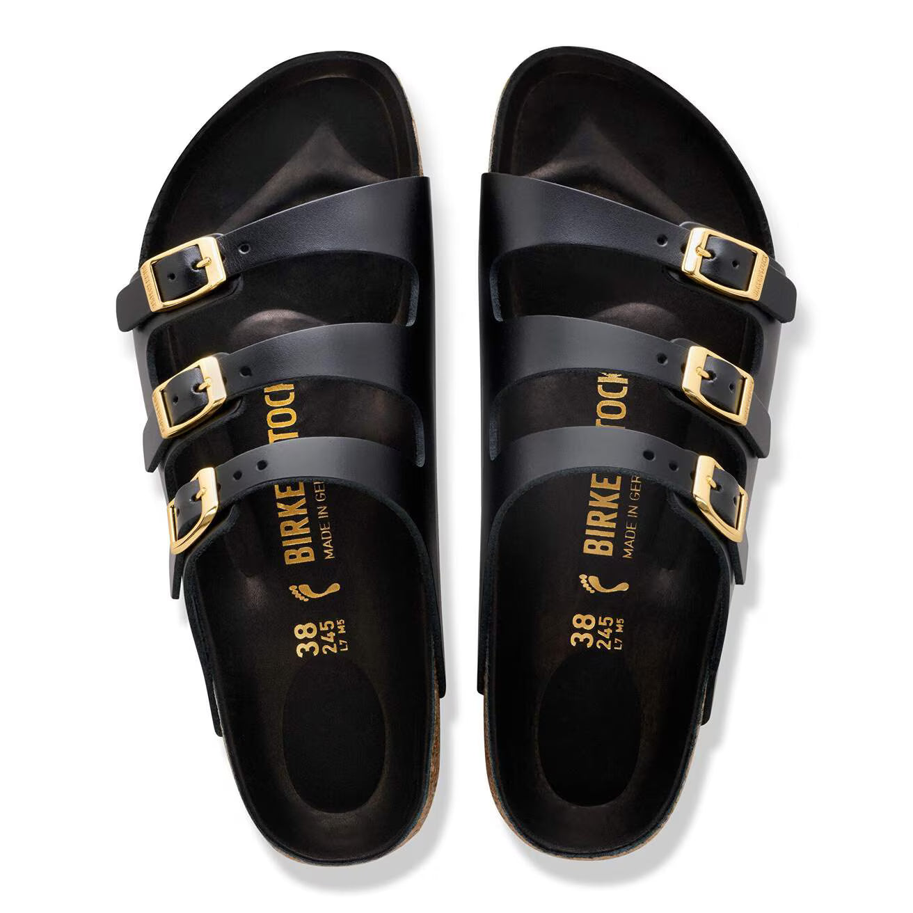BIRKENSTOCK - FLORIDA FRESH BLACK NEW DRESSY LEATHER