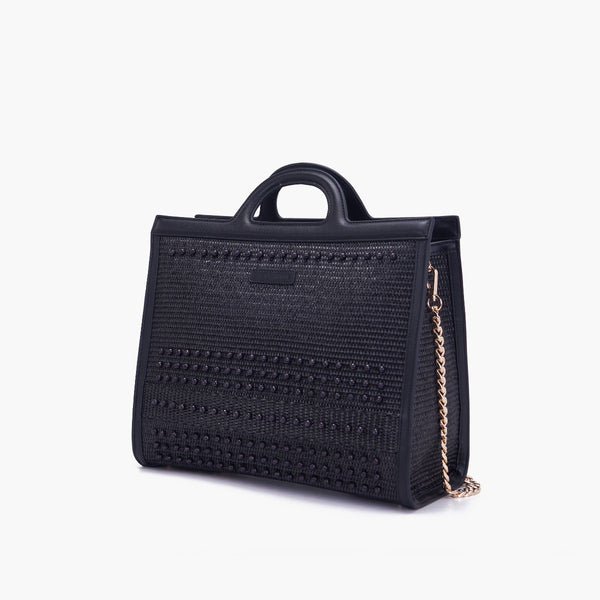 LA CARRIE BAG - BORSA SHOPPING MALIBU NERA