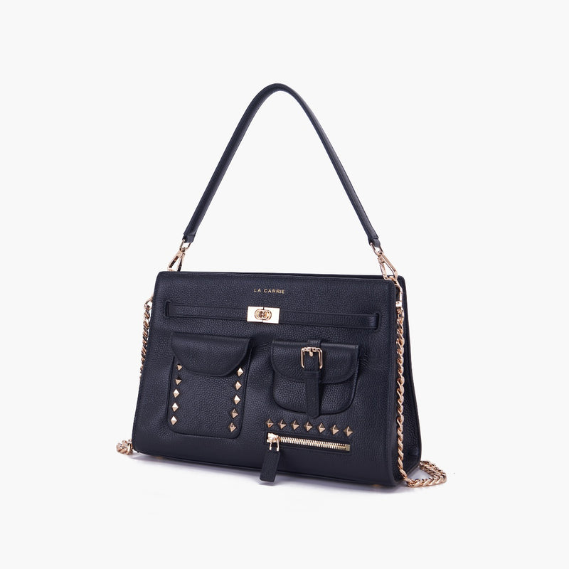 LA CARRIE BAG -BORSA SHOPPER ROCK BLACK