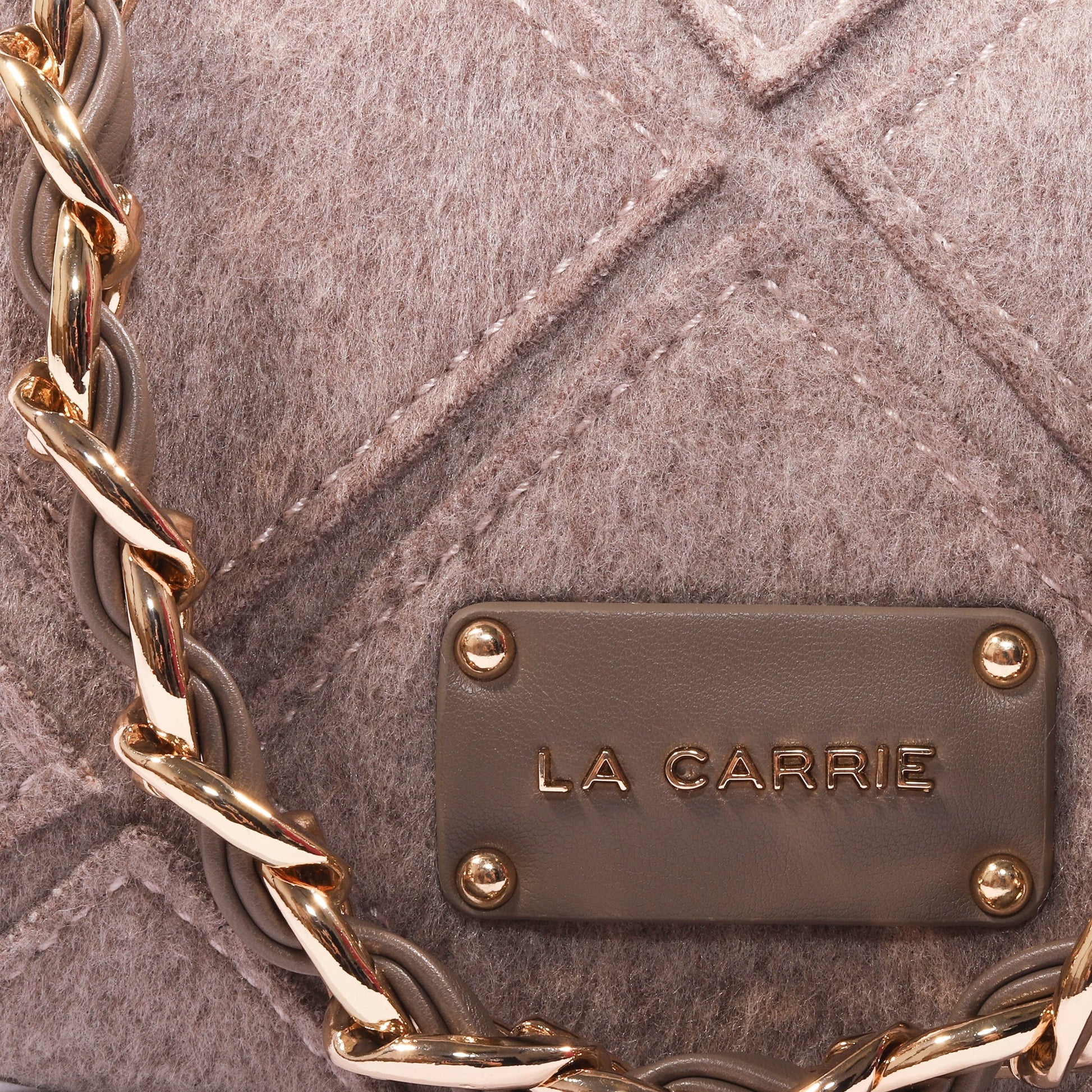 LA CARRIE BAG - BORSA A SPALLA SMALL  ISABEL MONGOLIA TAUPE