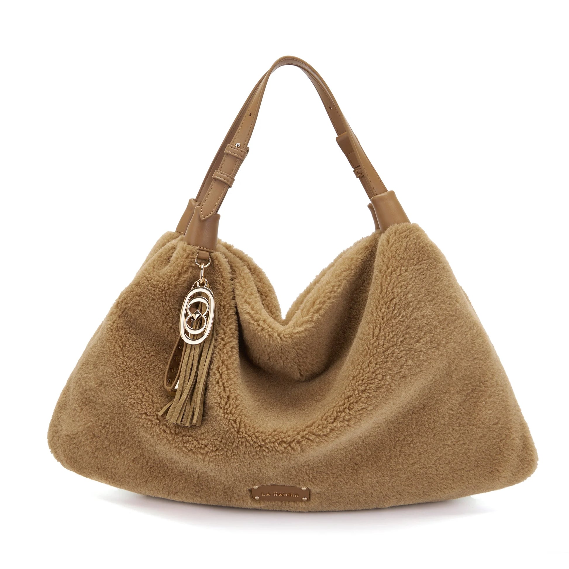 LA CARRIE BAG - BORSA SHOPPING TEDDY BEIGE
