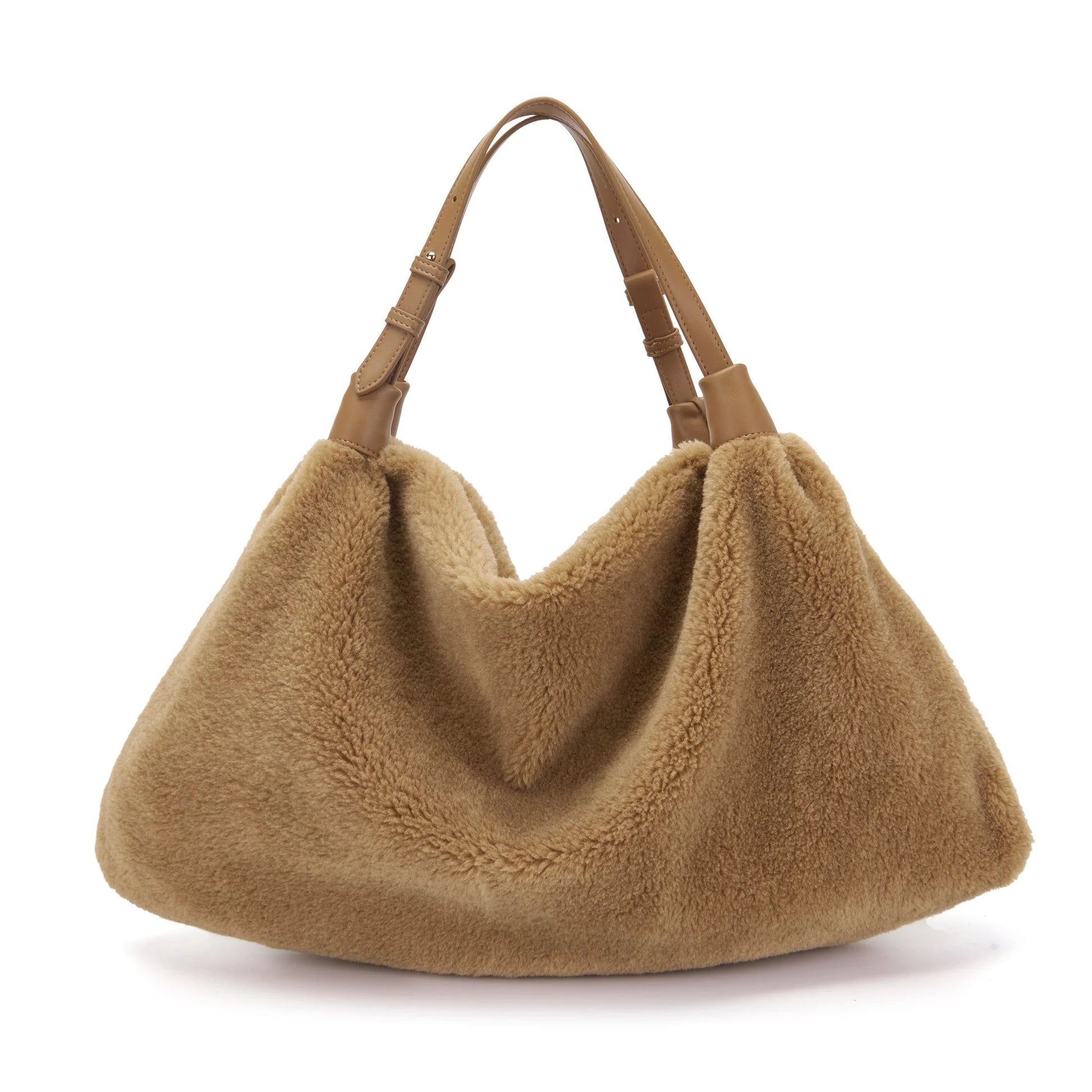 LA CARRIE BAG - BORSA SHOPPING TEDDY BEIGE