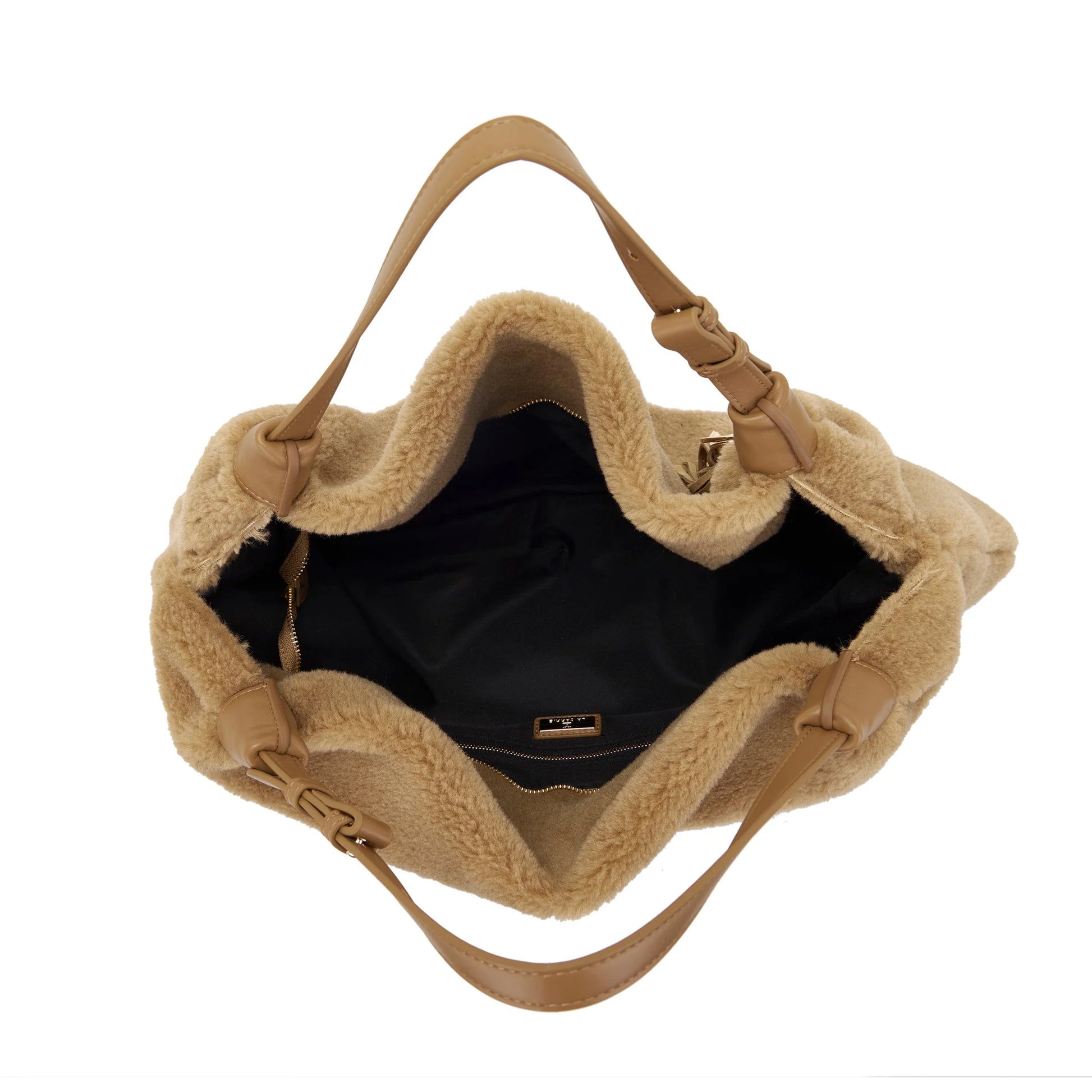 LA CARRIE BAG - BORSA SHOPPING TEDDY BEIGE