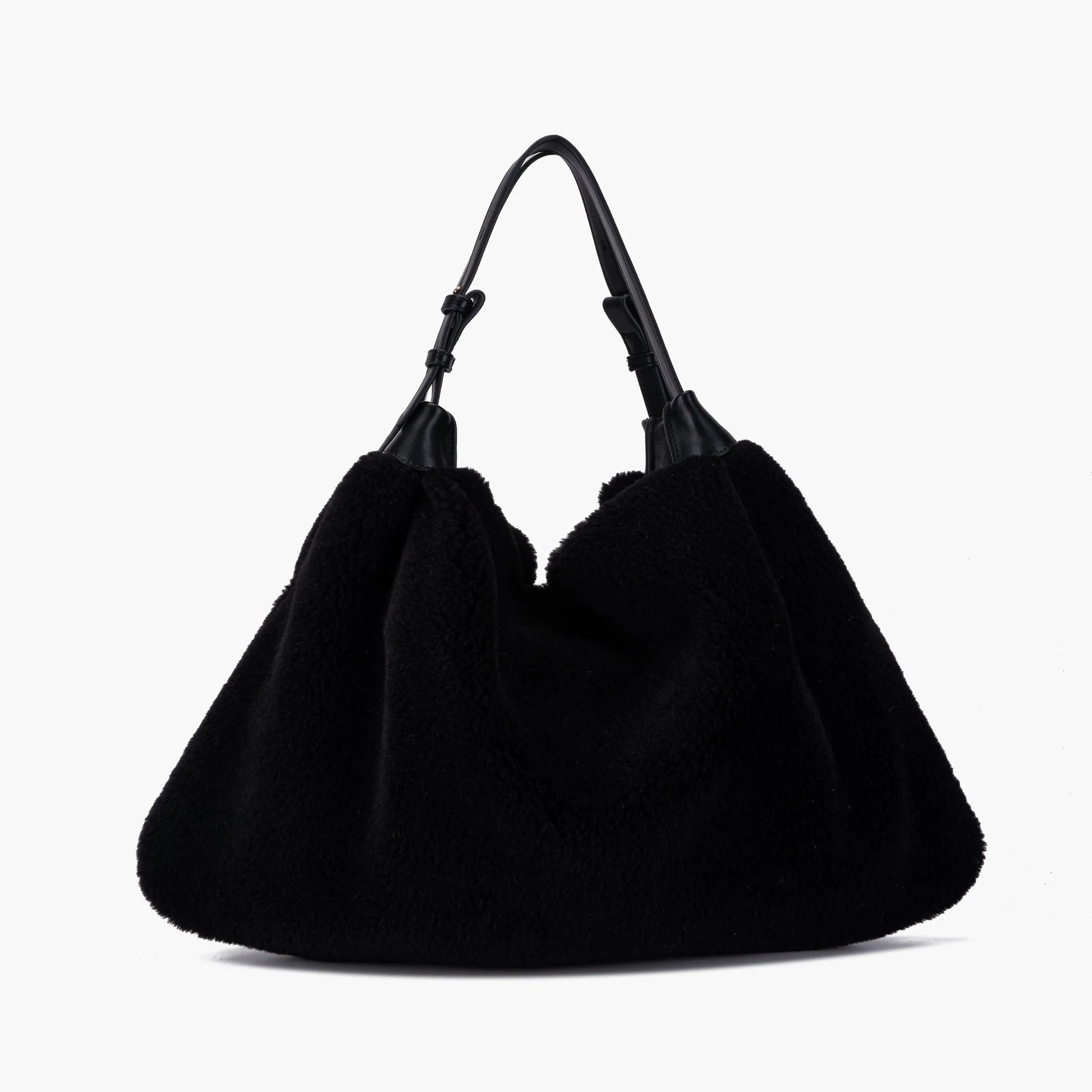 LA CARRIE BAG - BORSA SHOPPING TEDDY BLACK