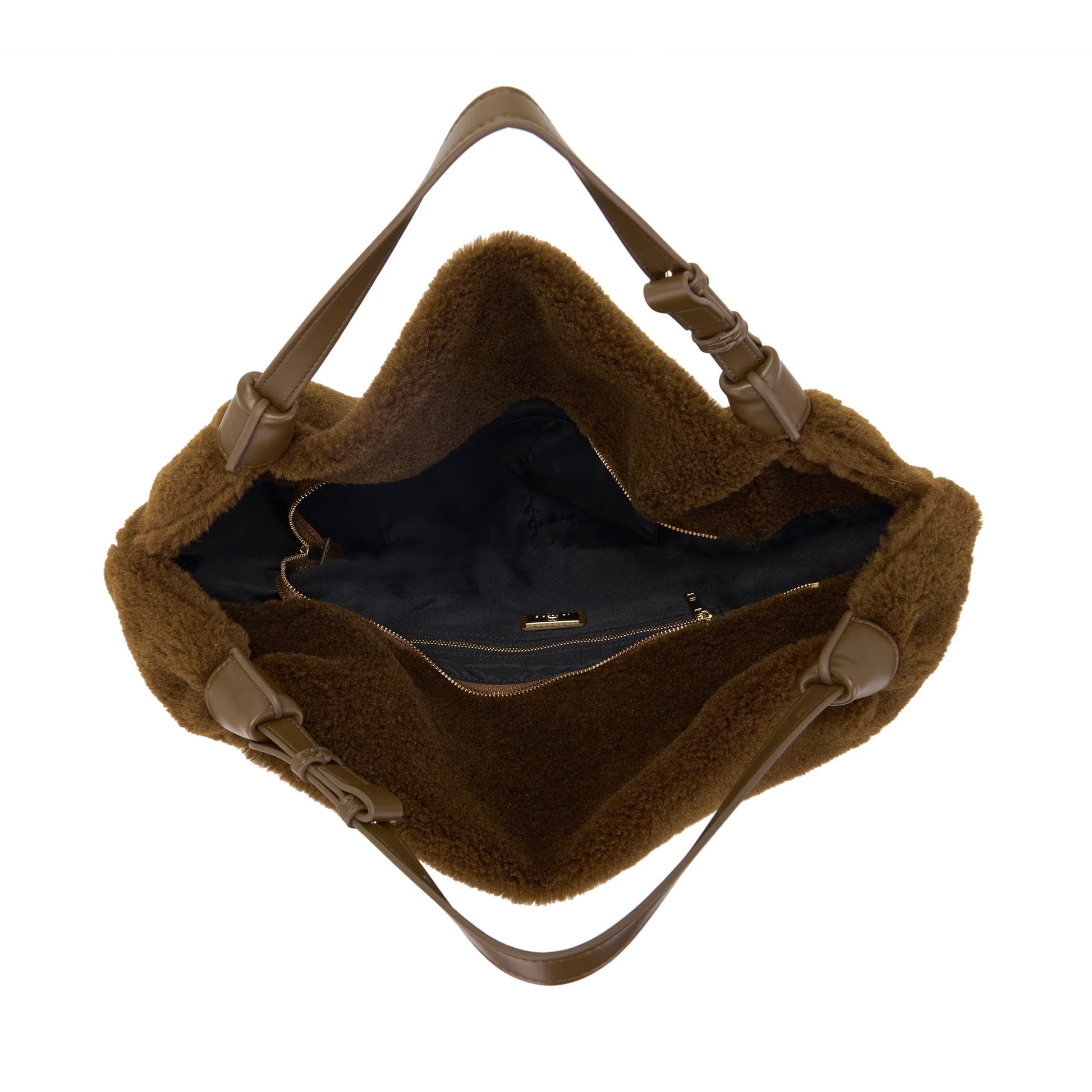 LA CARRIE BAG - BORSA SHOPPING TEDDY BROWN