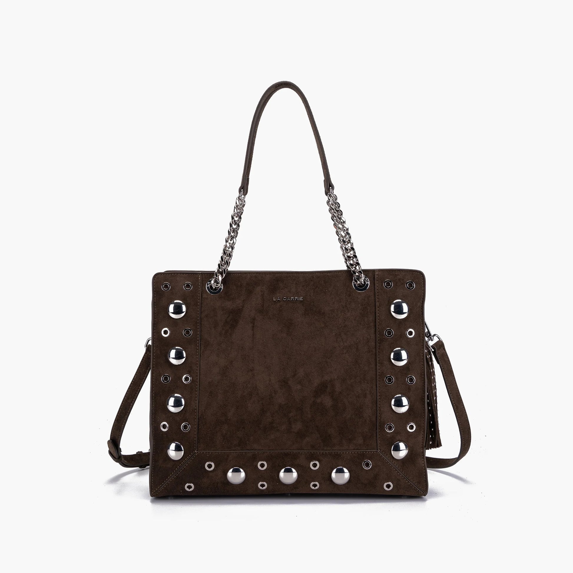 LA CARRIE BAG - BORSA SHOPPING ETHNIC GREEN