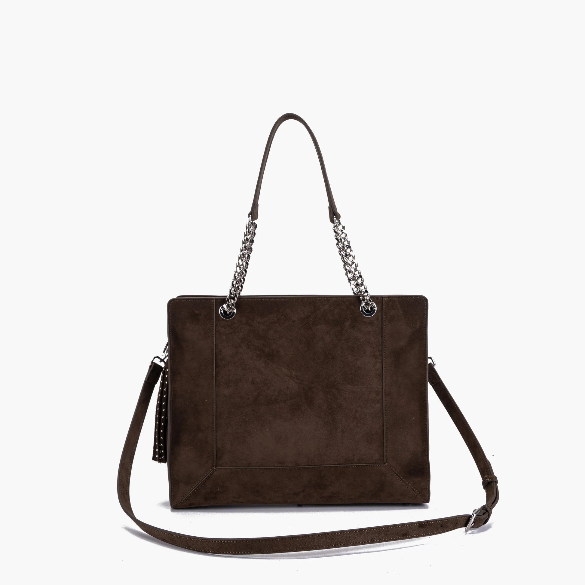 LA CARRIE BAG - BORSA SHOPPING ETHNIC GREEN