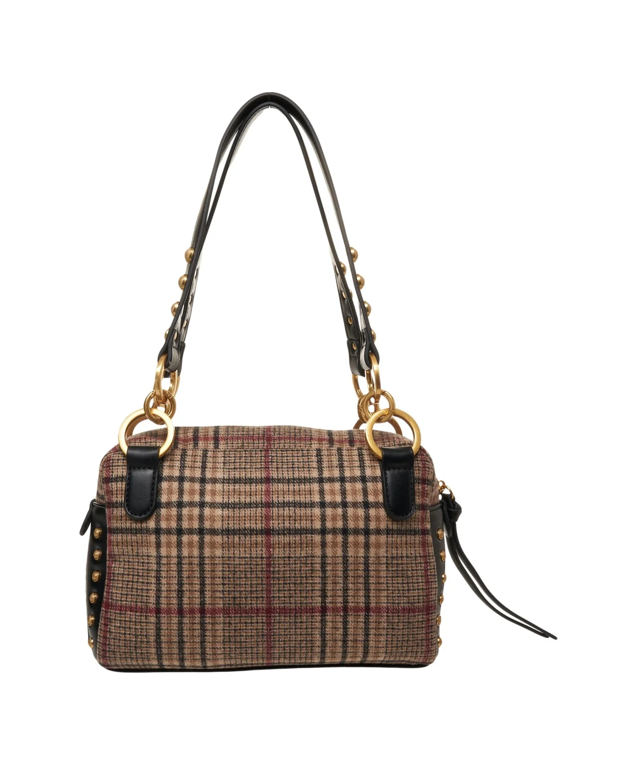 LA CARRIE BAG - BORSA A SPALLA SCOTTISH COMBI BEIGE