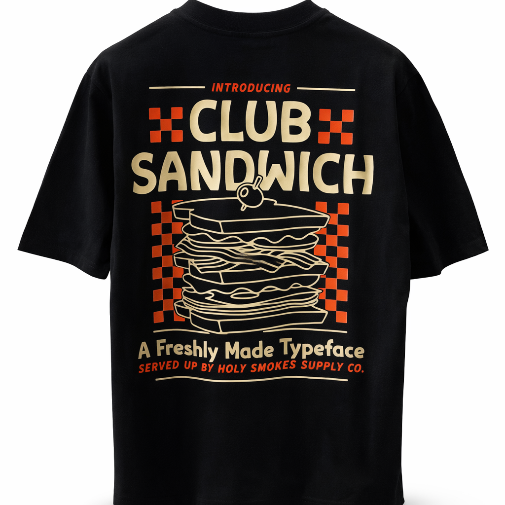 TÖÖCO - OVER  T-SHIRT CLUB SANDWICH BLACK