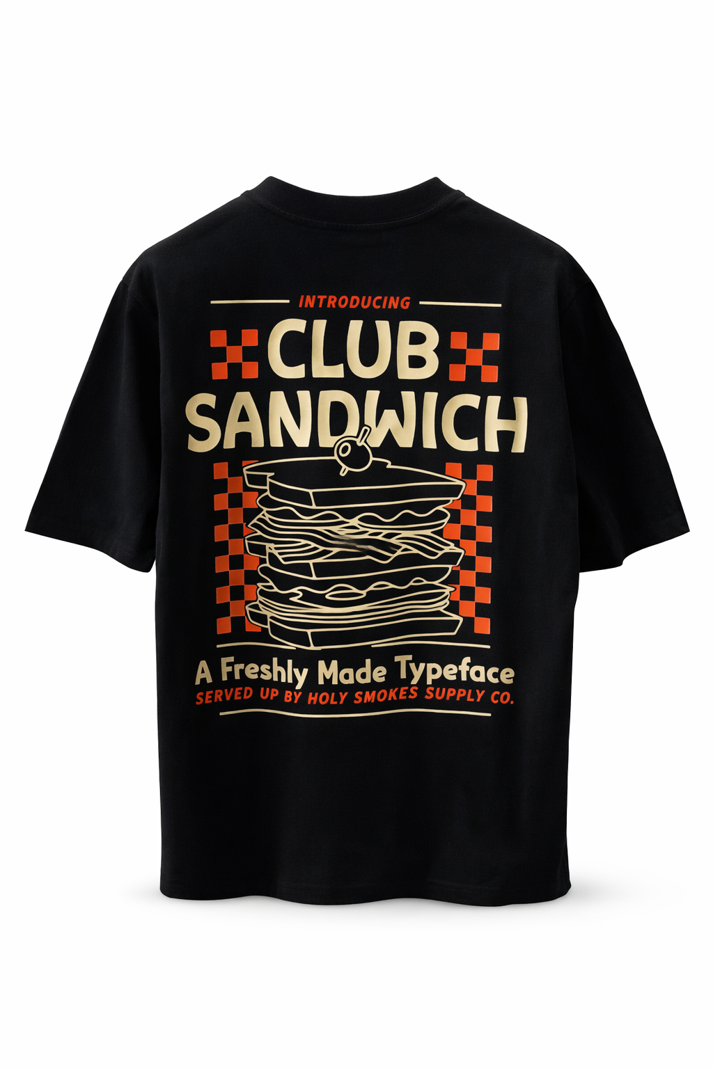 TÖÖCO - OVER  T-SHIRT CLUB SANDWICH BLACK