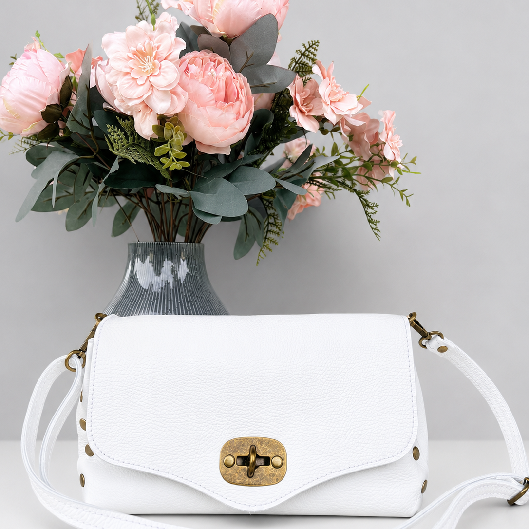 POLO SHOES BAGS - BORSA POSTINO WHITE