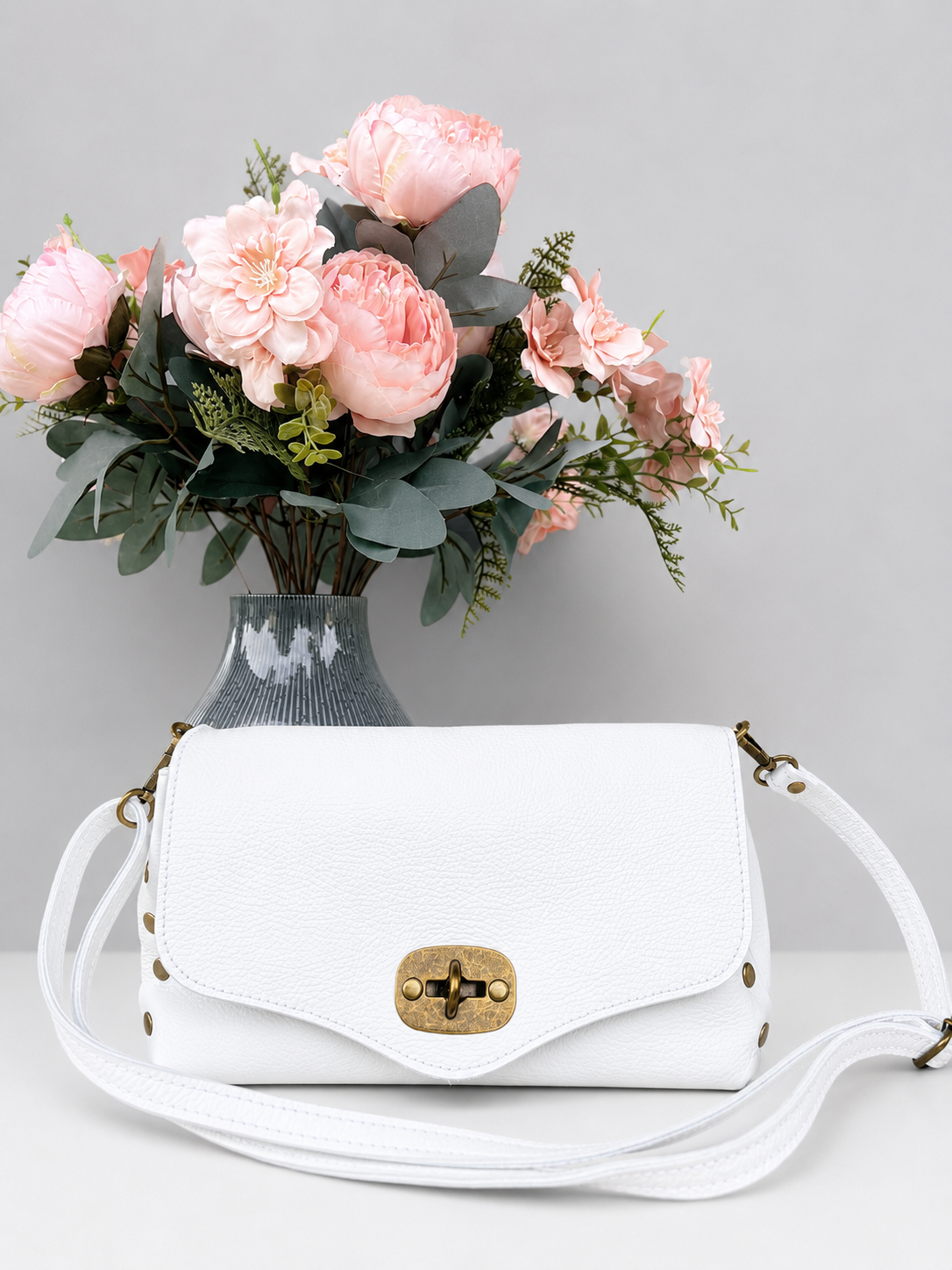 POLO SHOES BAGS - BORSA POSTINO WHITE