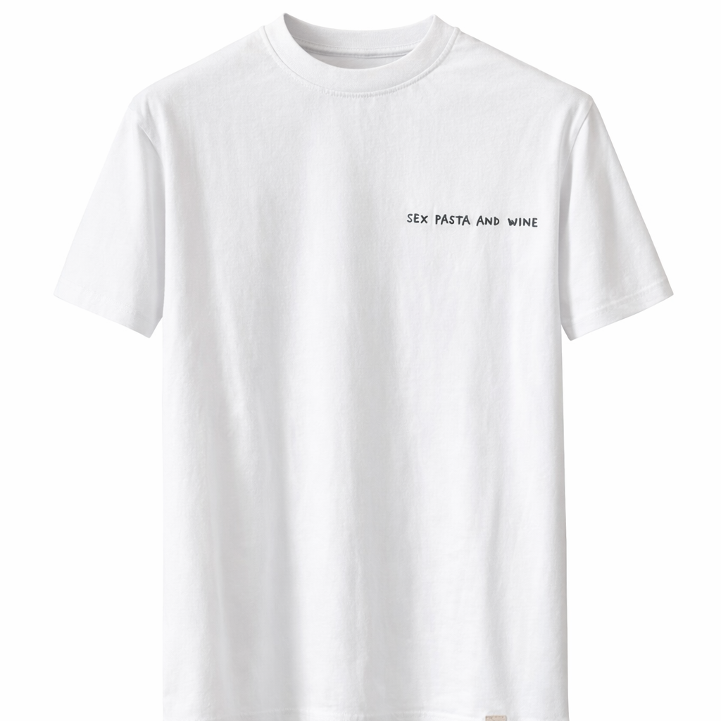 TÖÖCO - T-SHIRT SEX PASTA AND WINE WHITE