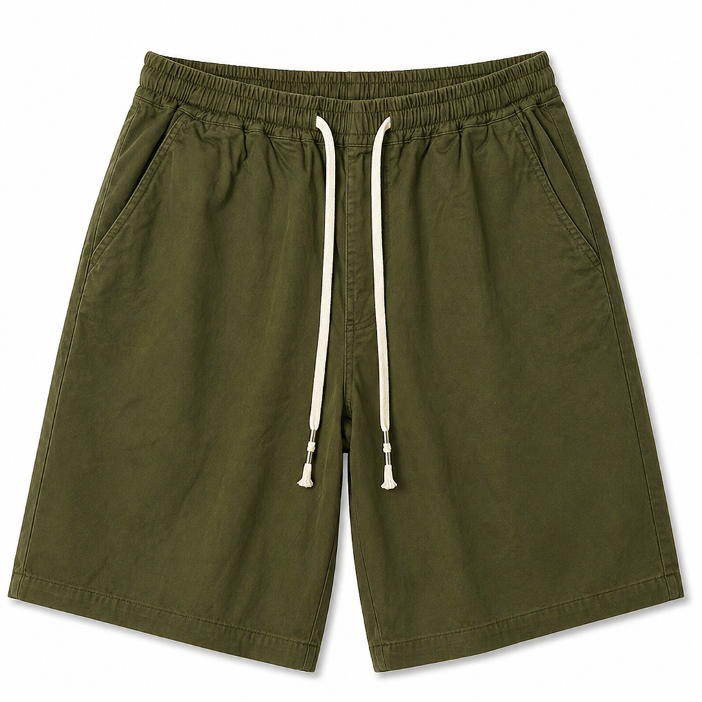 TÖÖCO - SHORT PANTS CANVAS ARMY GREEN