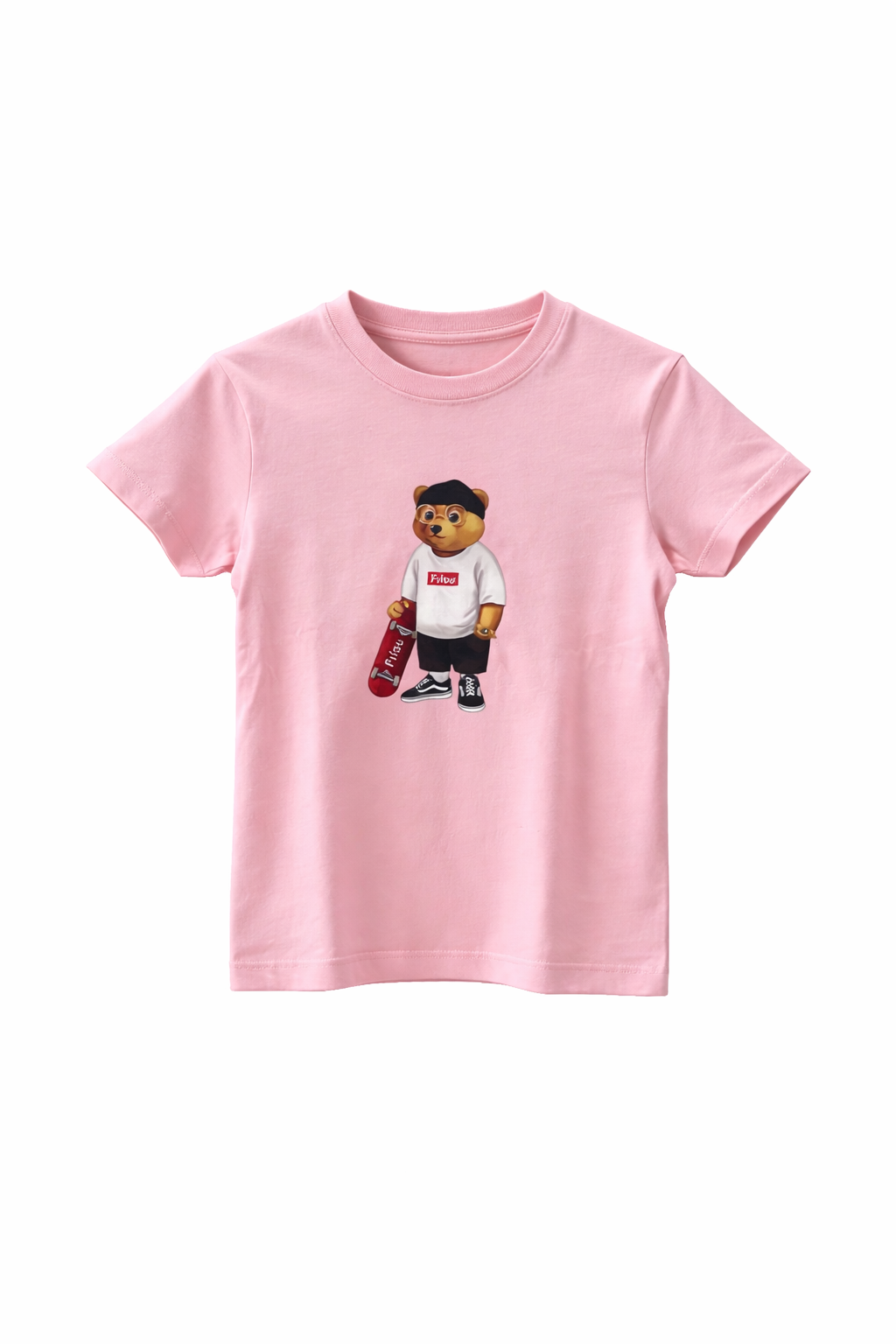 BARON FILOU - TSHIRT BEAR COTTON PINK