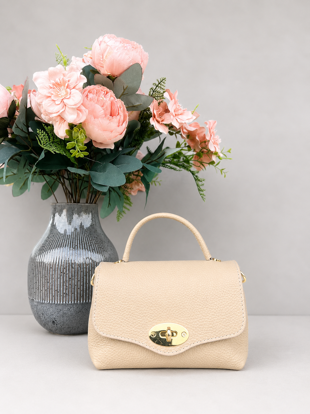 POLO SHOES BAGS - BORSA MINI POSTINO BEIGE