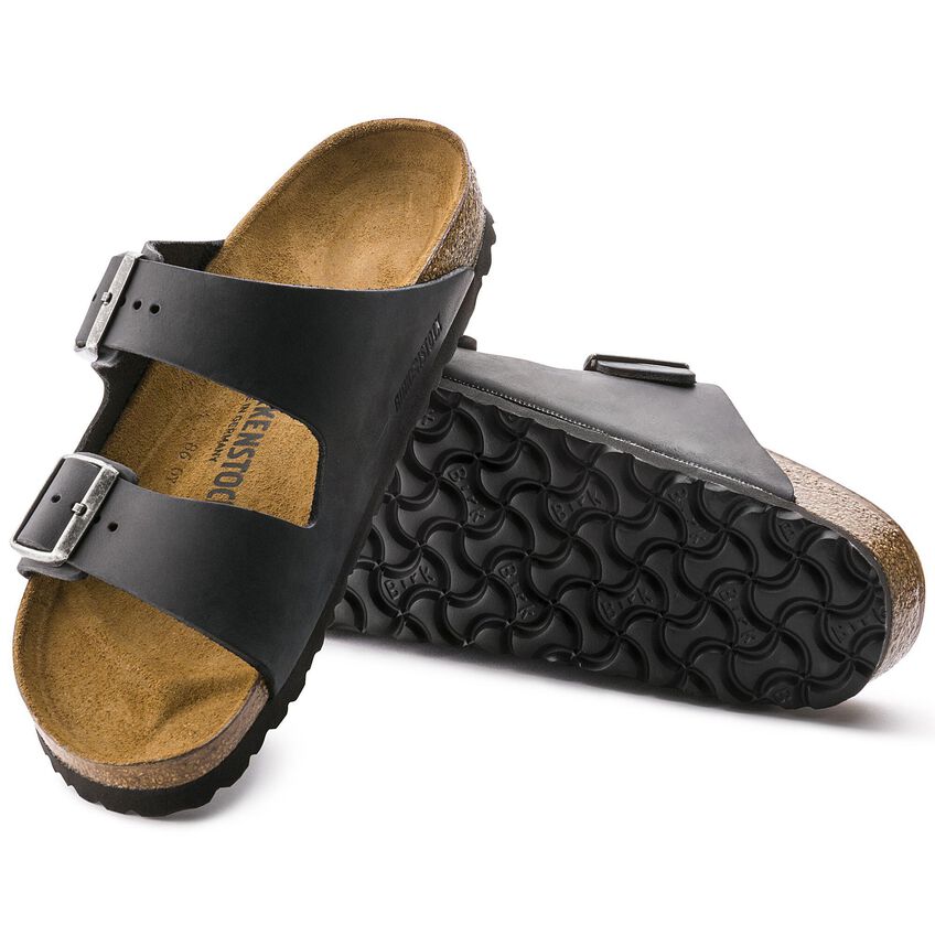 BIRKENSTOCK - ARIZONA PELLE OLIATA BLACK