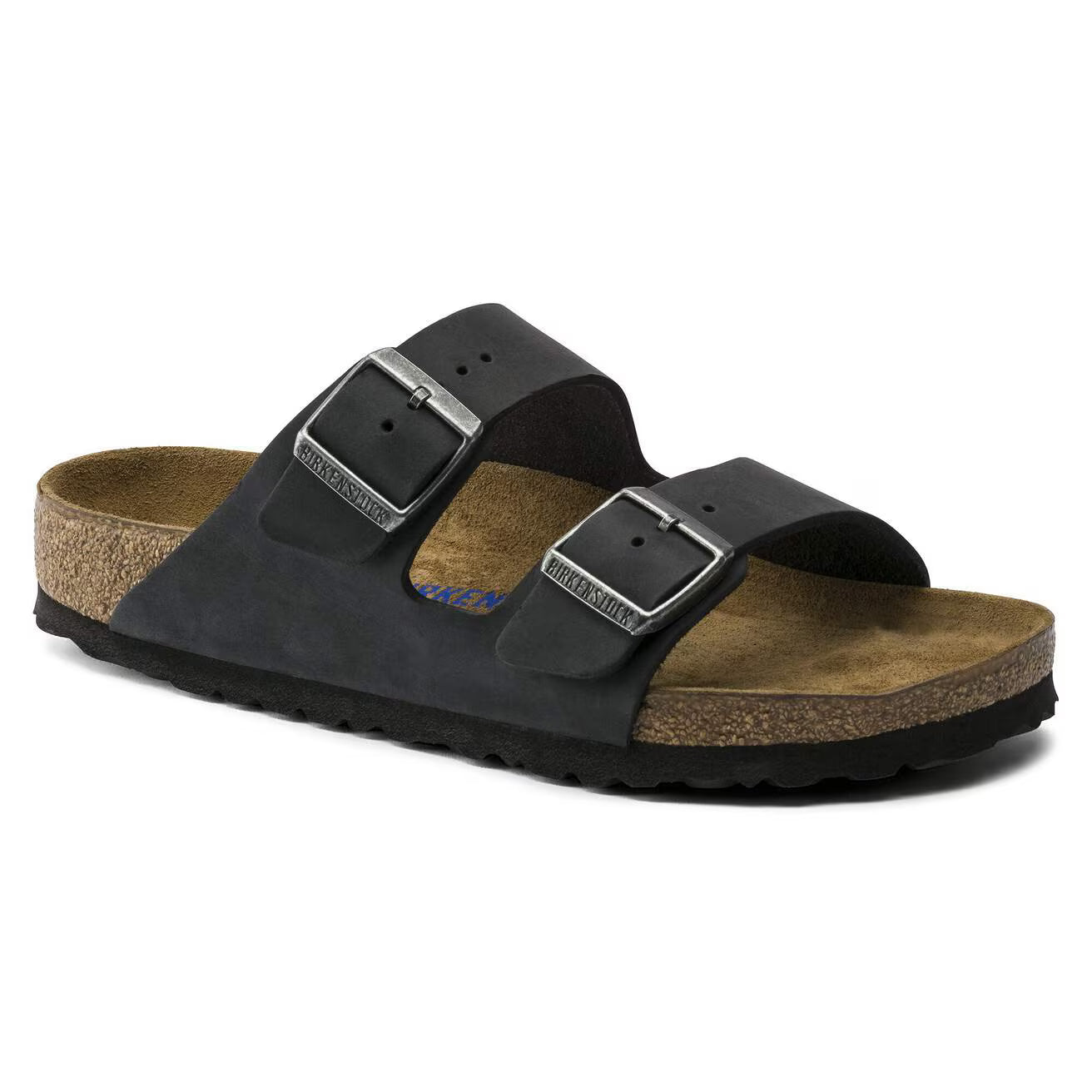 BIRKENSTOCK - ARIZONA PELLE OLIATA BLACK SOFT