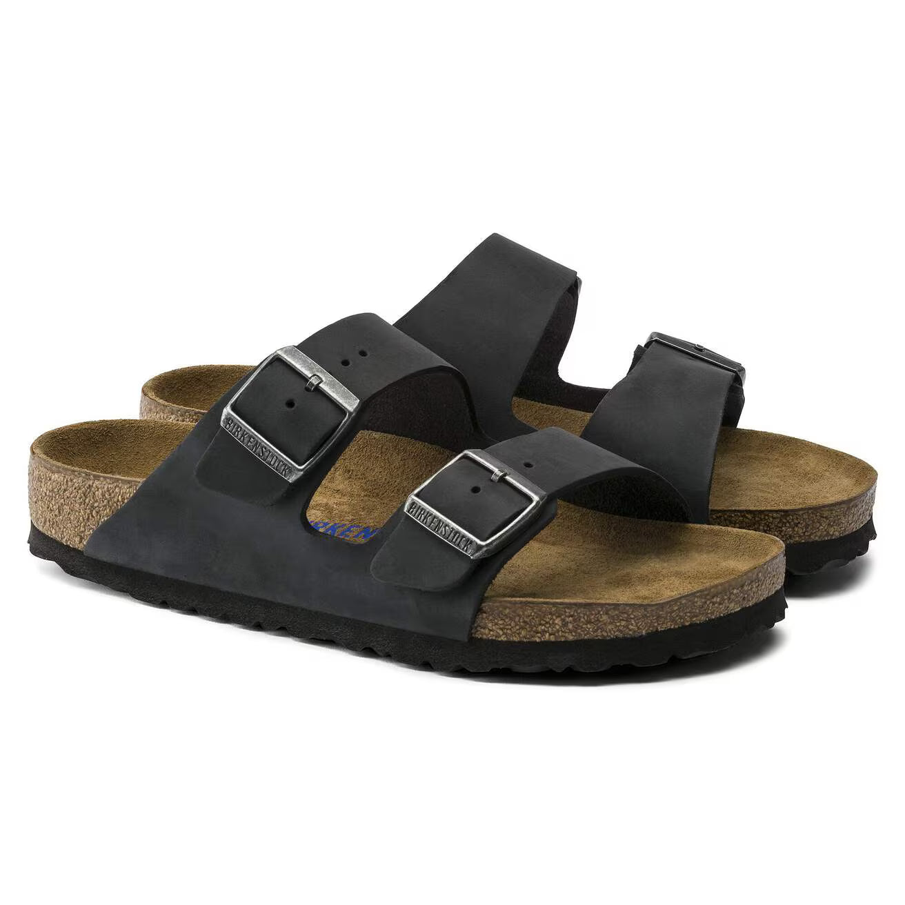 BIRKENSTOCK - ARIZONA PELLE OLIATA BLACK SOFT
