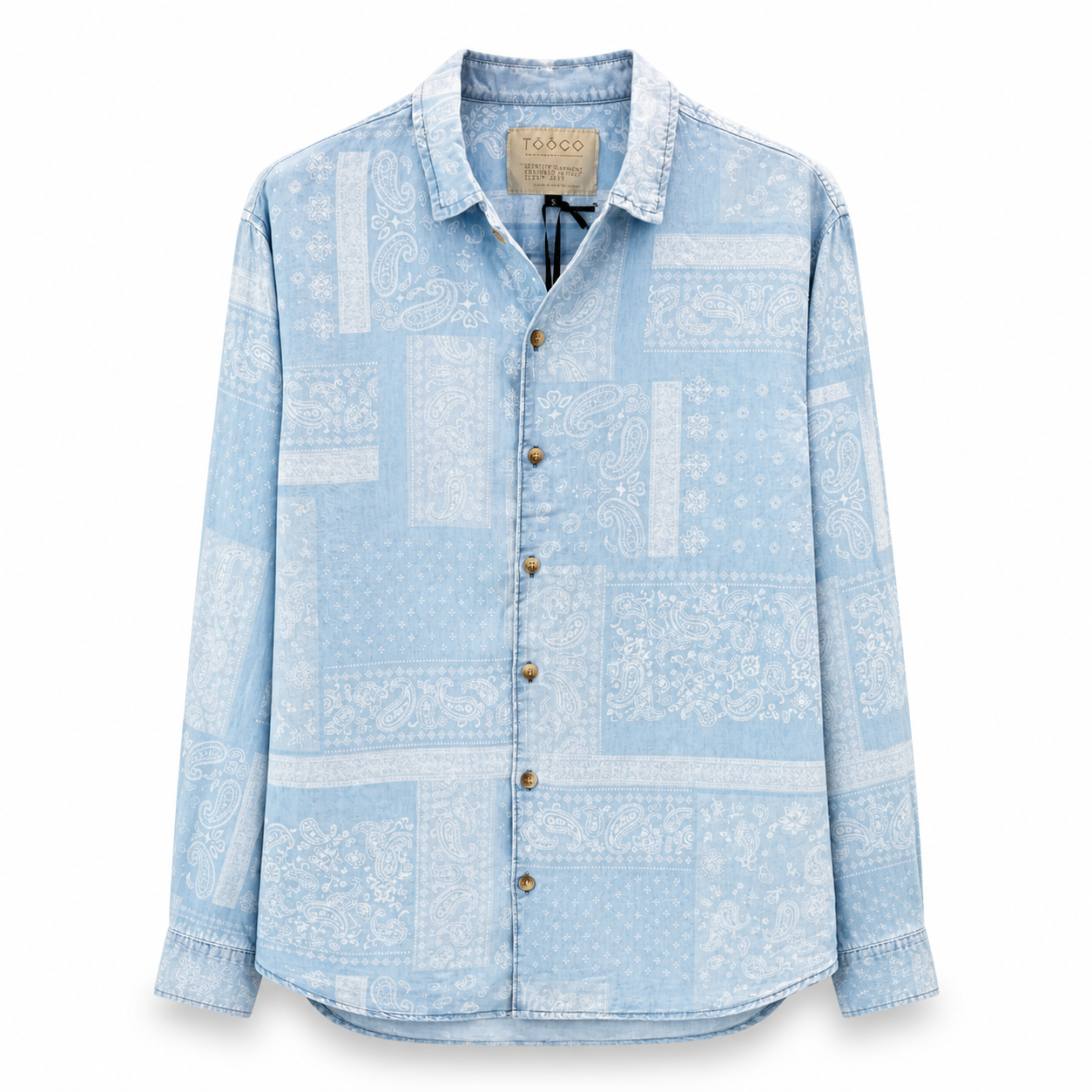 TÖÖCO - CAMICIA WINGBANDANA LIGHT DENIM