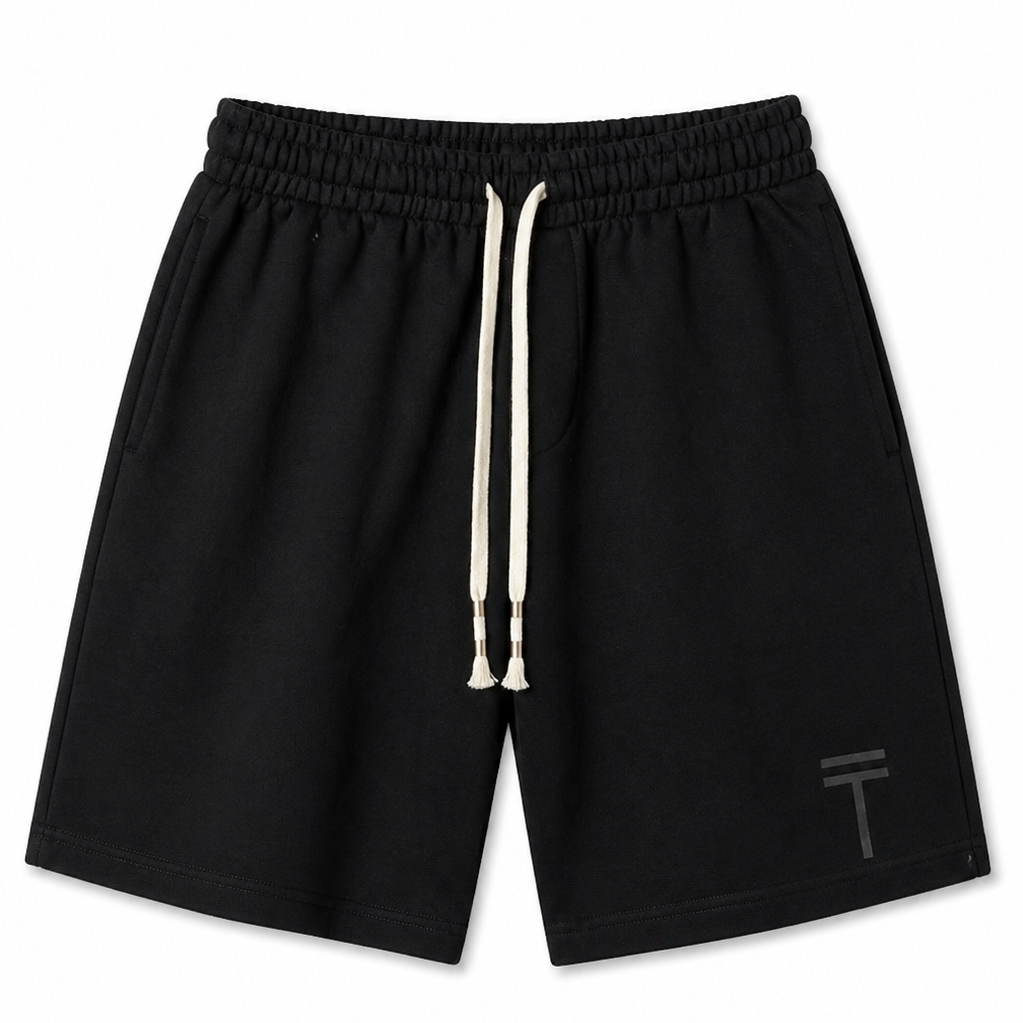 TÖÖCO - SHORT PANTS FRENCH TERRY BLACK