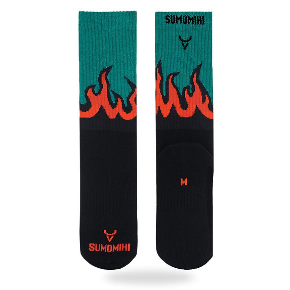 SUMOMIHI - CALZINO FLAME TEAL GREEN