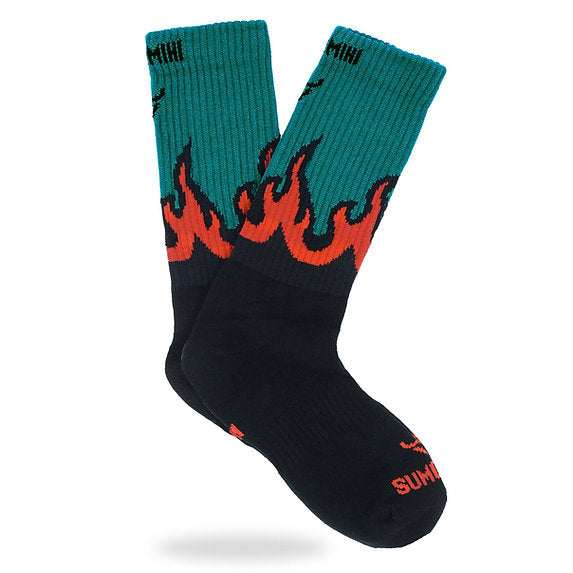 SUMOMIHI - CALZINO FLAME TEAL GREEN