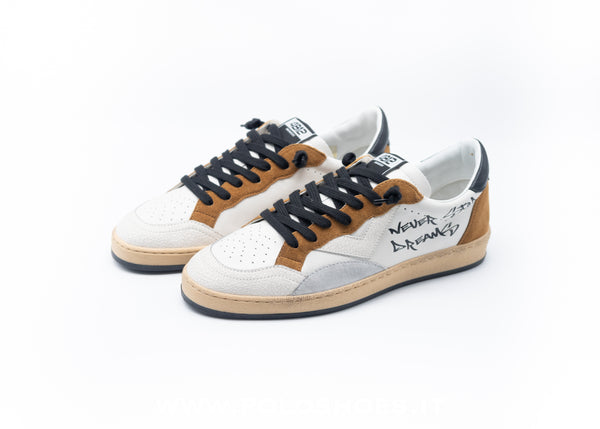 4B12- SNEAKERS PLAY BIANCO BROWN