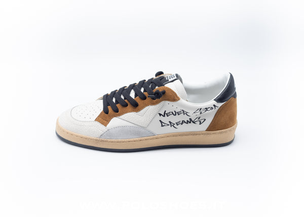 4B12- SNEAKERS PLAY BIANCO BROWN