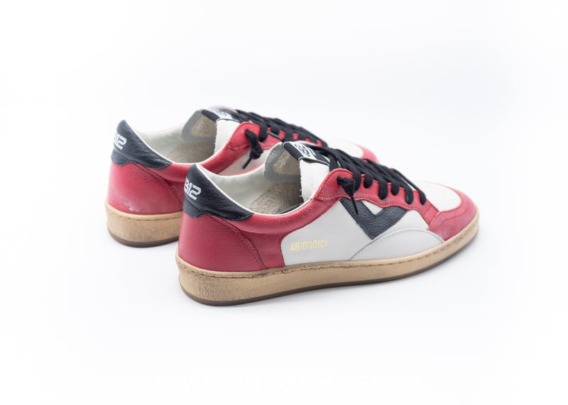 4B12- SNEAKERS PLAY BIANCO ROSSO