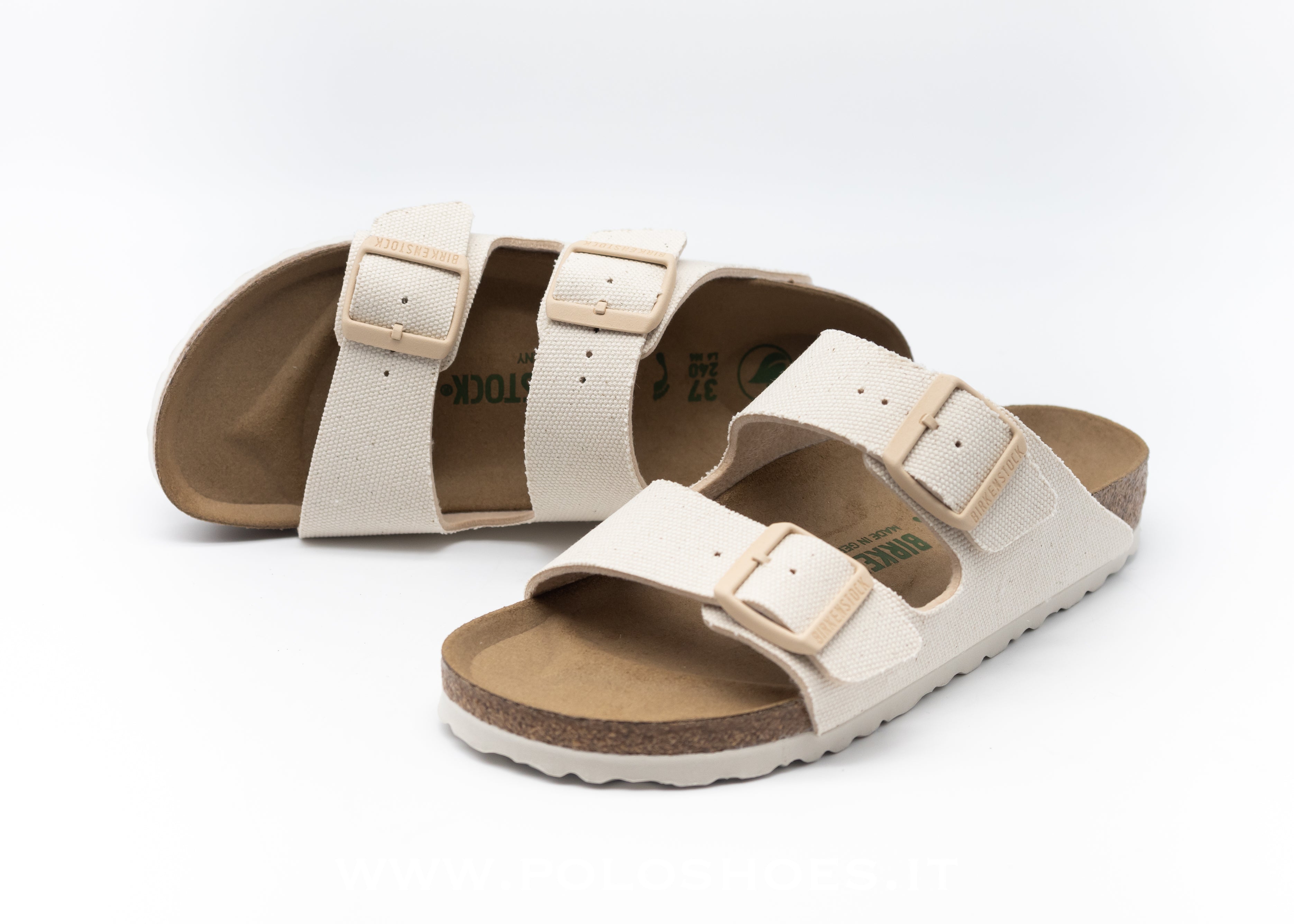 BIRKENSTOCK - 🌱 ARIZONA VEGAN CANVAS EGGSHELL