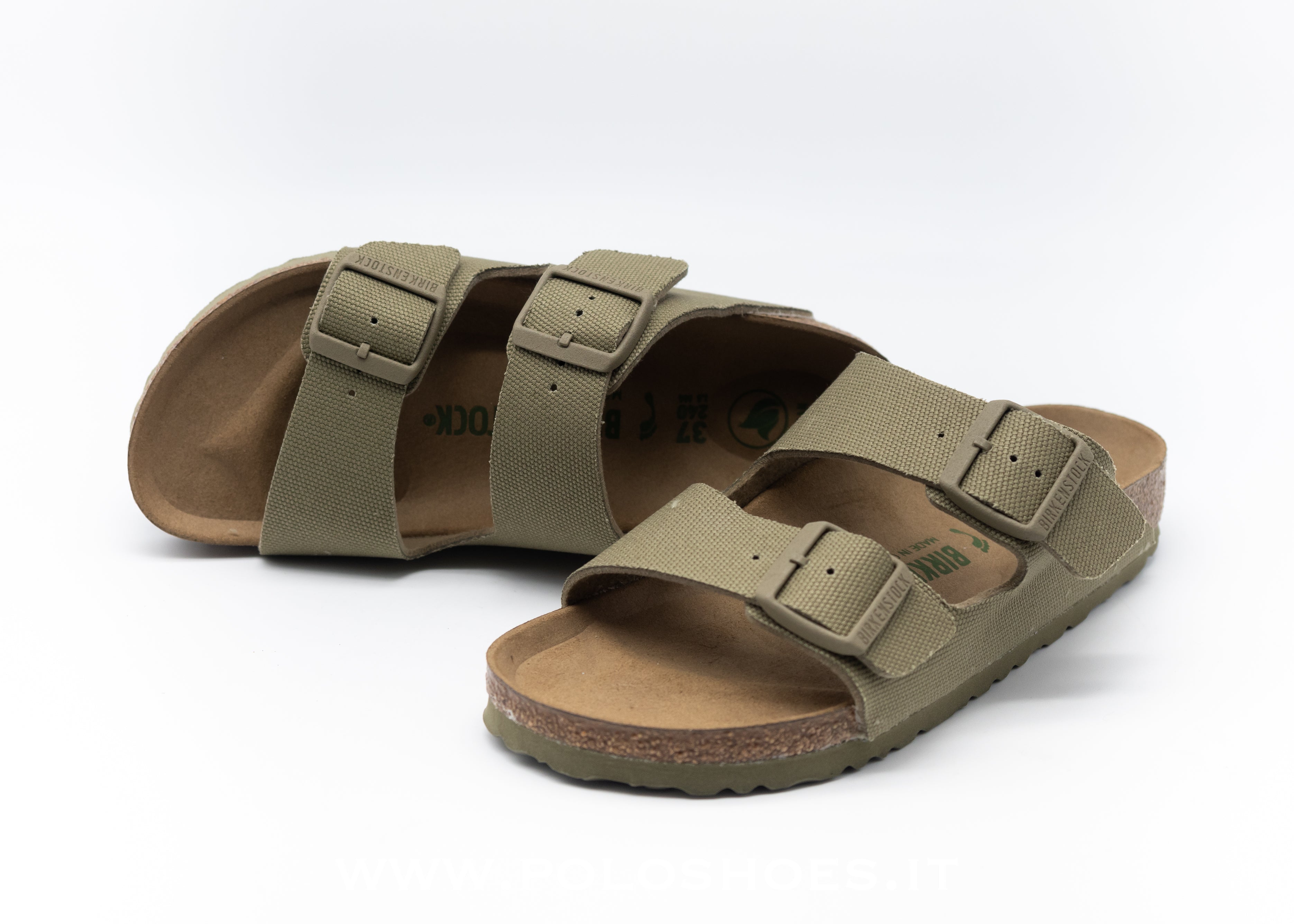 BIRKENSTOCK - 🌱 ARIZONA VEGAN CANVAS FADED KHAKI