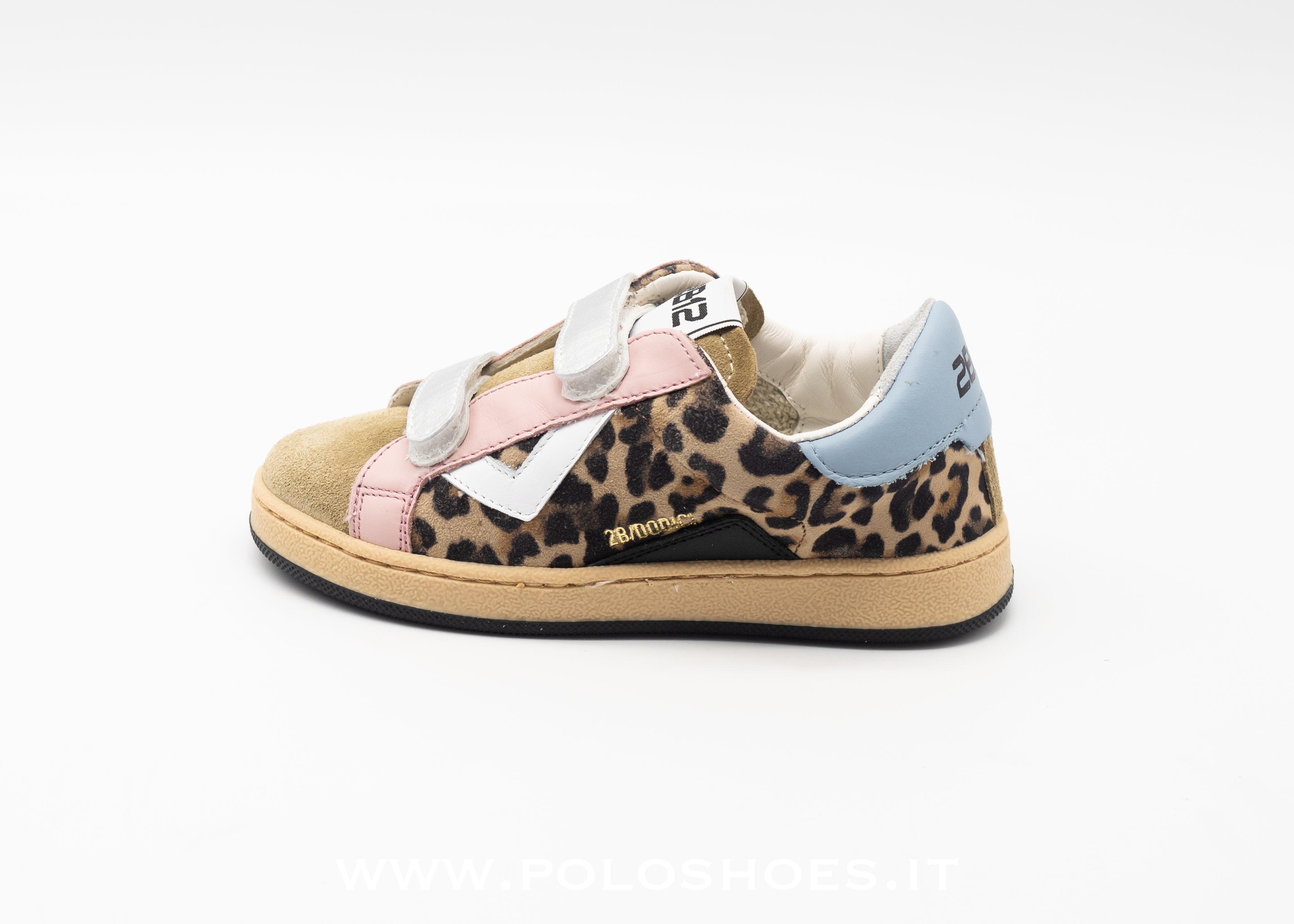 2B12 - SUPRIME SNEAKERS STRAPPI LEOPARDATA