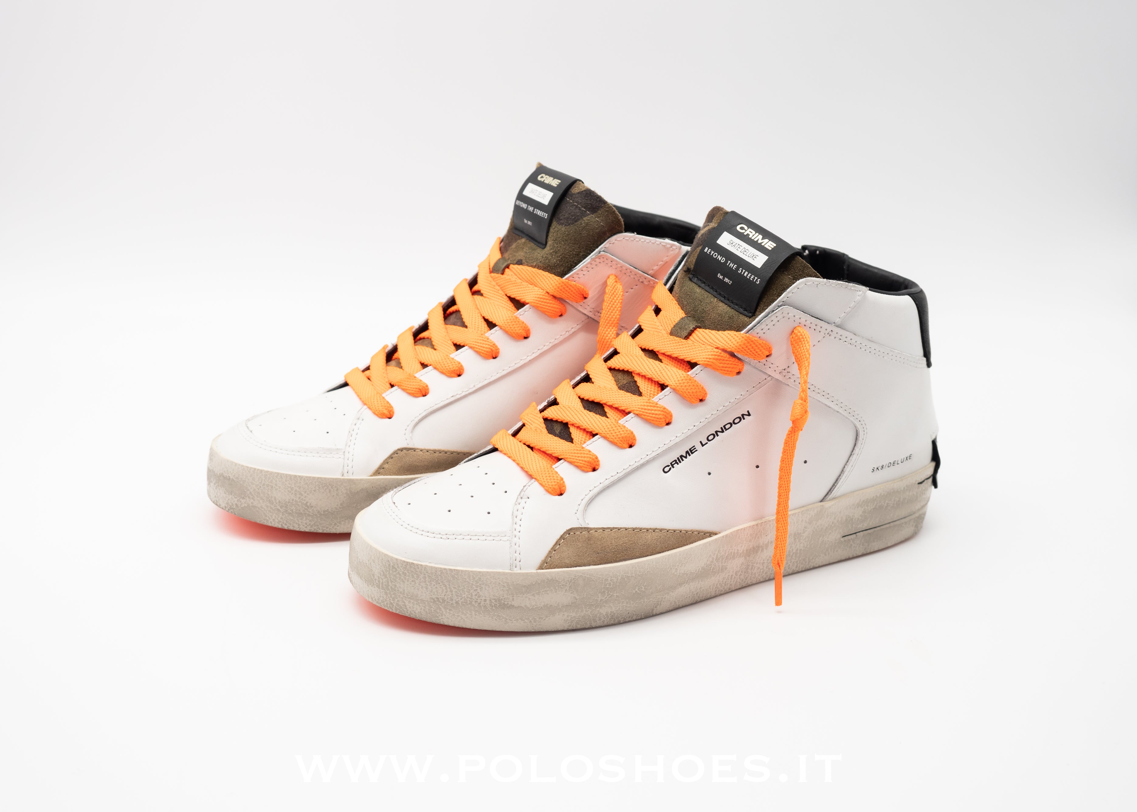 CRIME LONDON - SNEAKERS MID LAVA ORANGE