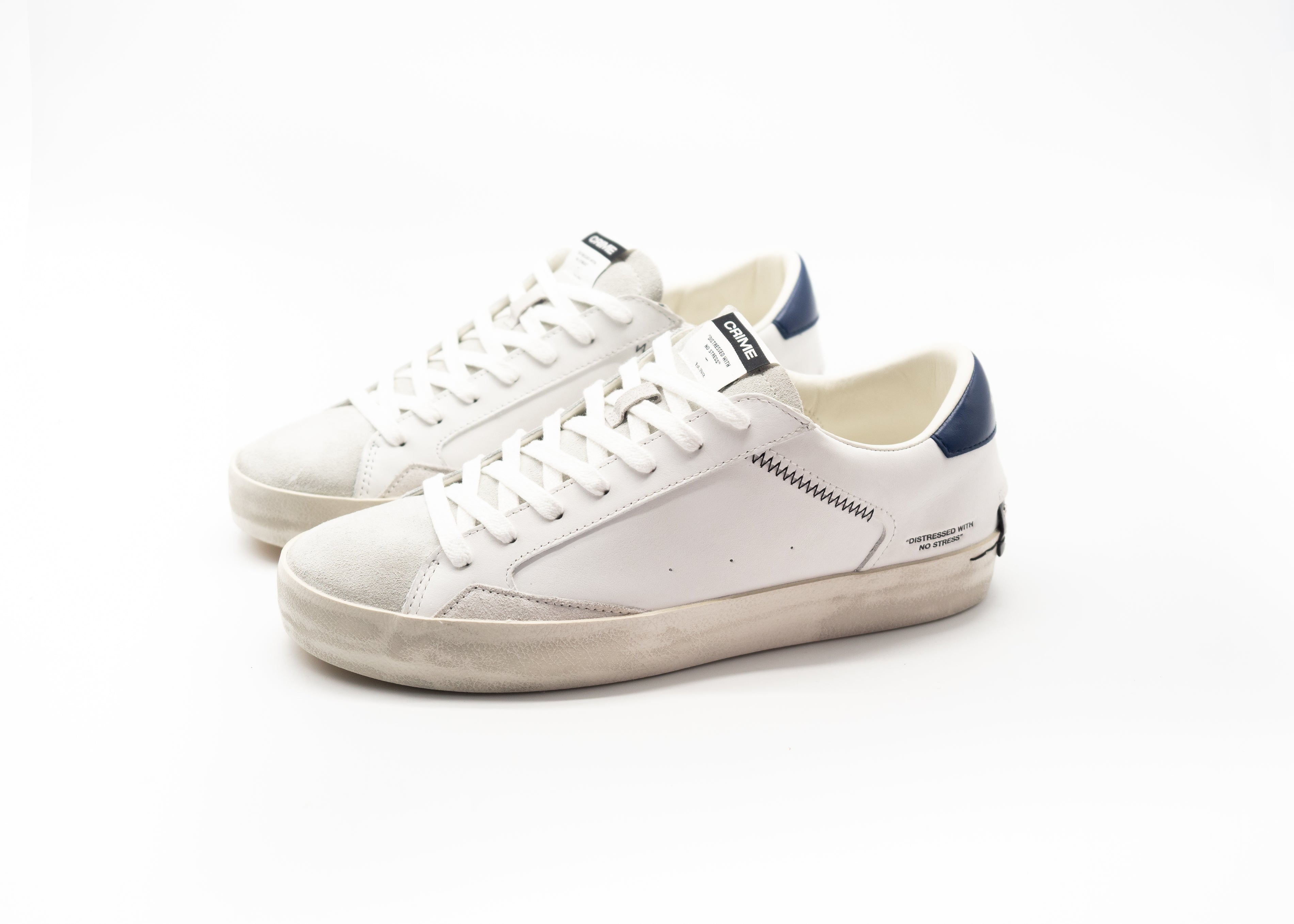 CRIME LONDON - DISTRESSED WHITE BLU