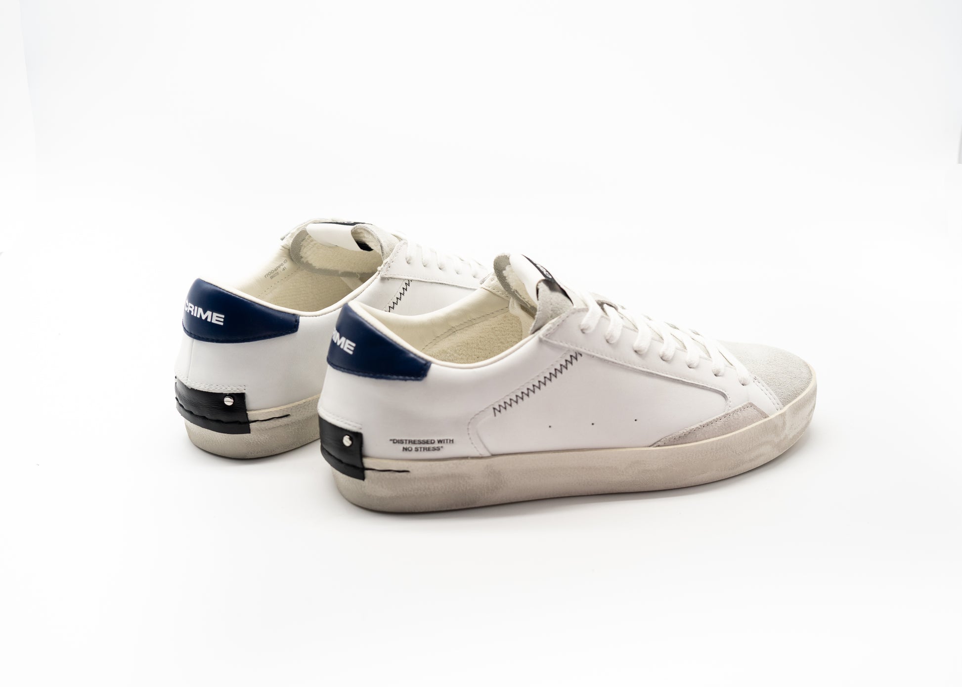 CRIME LONDON - DISTRESSED WHITE BLU