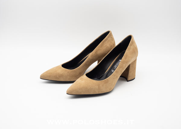 SILVIA ROSSINI - DECOLLETE CAMOSCIO BEIGE