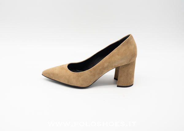 SILVIA ROSSINI - DECOLLETE CAMOSCIO BEIGE