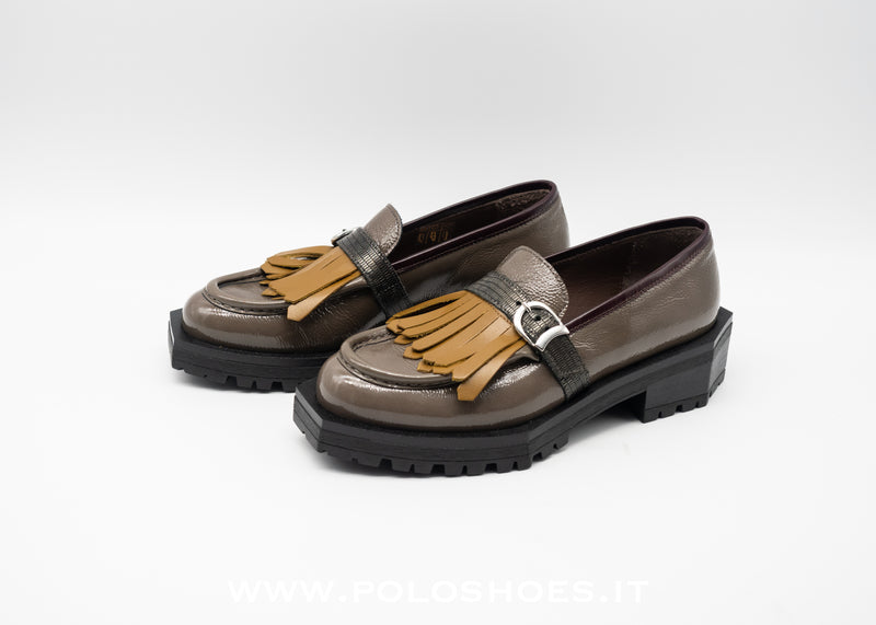 LE BOHEMIEN - MOCASSINO FRANGIATO TAUPE